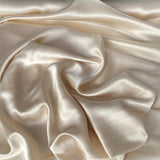 Seashell Sandwash Satin — lightweight and soft with a smooth luster satin finish, 100% mulberry silk, 140cm wide