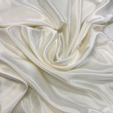 Alabaster Sandwash Satin — lightweight and soft with a smooth luster satin finish, 100% mulberry silk, 140cm wide