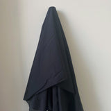 Black Silk Cotton Voile — lightweight with a soft drape, a subtle texture and a low-sheen luster finish, 30% mulberry silk, 70% cotton, 137cm wide