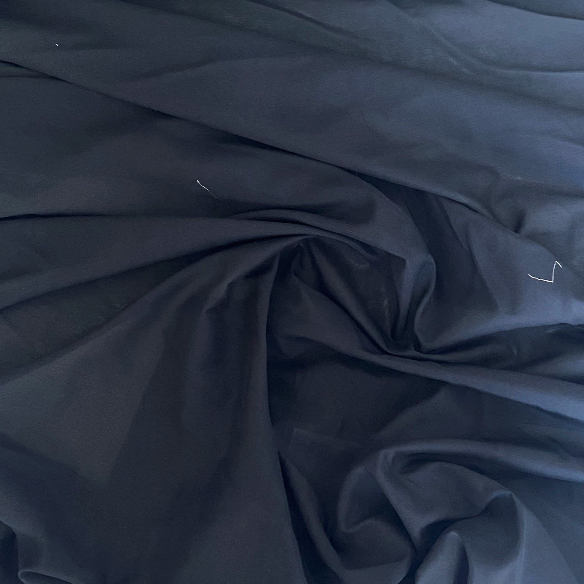 Black Silk Cotton Voile — lightweight with a soft drape, a subtle texture and a low-sheen luster finish, 30% mulberry silk, 70% cotton, 137cm wide