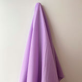 Lavender Silk Cotton Voile — lightweight with a soft drape, a subtle texture and a low-sheen luster finish, 30% mulberry silk, 70% cotton, 137cm wide