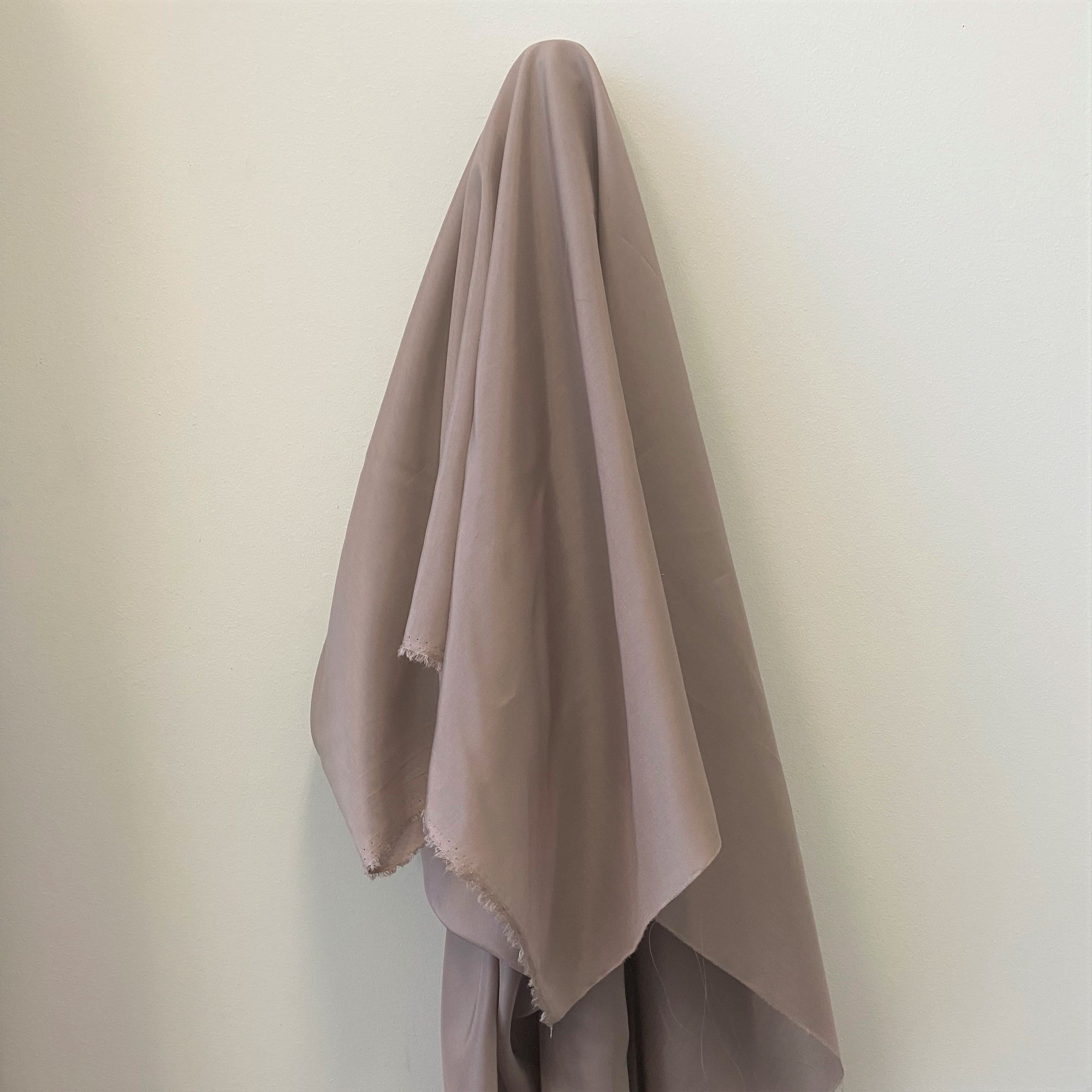 Mink Silk Cotton Voile — lightweight with a soft drape, a subtle texture and a low-sheen luster finish, 30% mulberry silk, 70% cotton, 137cm wide