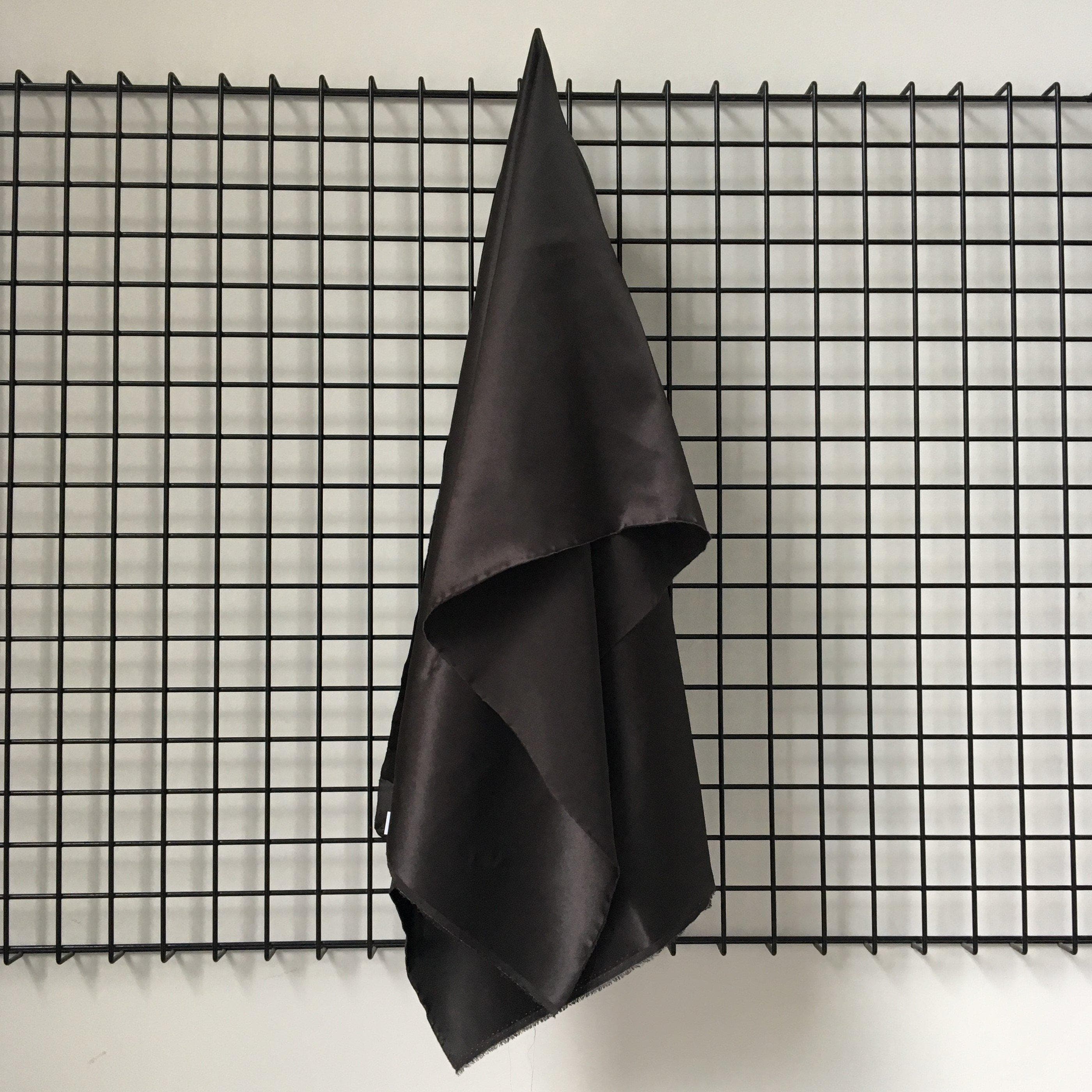 Slate Sandwash Satin — lightweight and soft with a smooth luster satin finish, 100% mulberry silk, 140cm wide