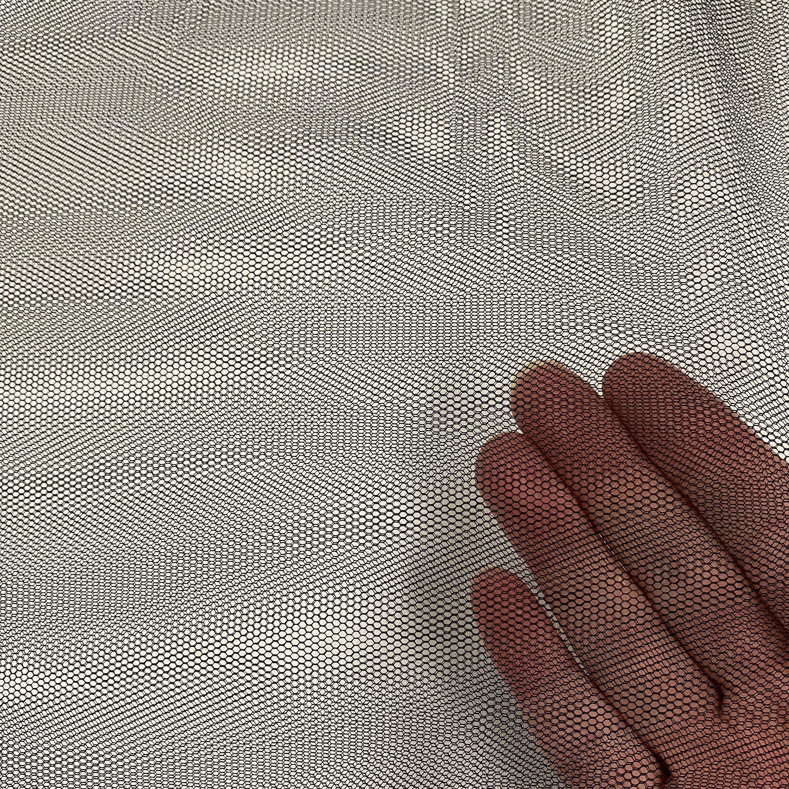 Black Soft Tulle — lightweight and soft, 100% polyester, 300cm wide