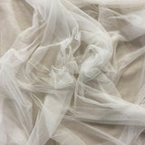 White Soft Tulle — lightweight and soft, 100% polyester, 300cm wide