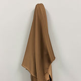 Toffee Stretch Polyester Lining — lightweight with a satin finish, matte reverse and gentle stretch, in polyester