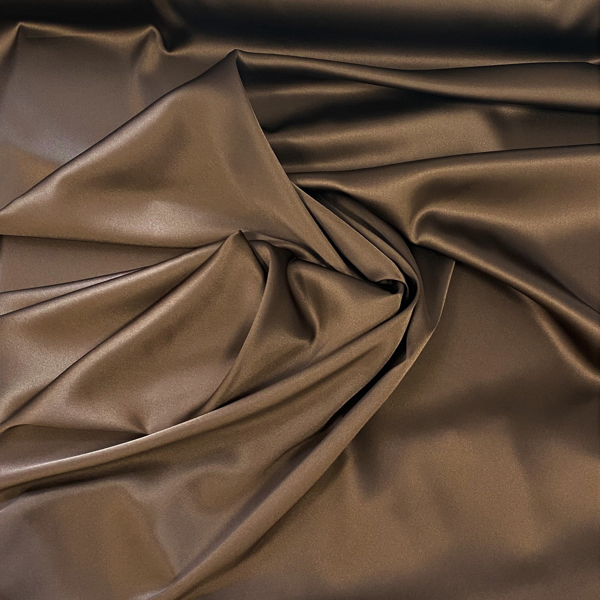 Stretch Silk Satin - Chocolate