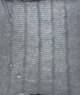 Gunmetal Ruffled Tulle — soft, 100% nylon, 135cm wide