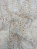 Pink Ruffled Tulle — soft, 100% nylon, 135cm wide