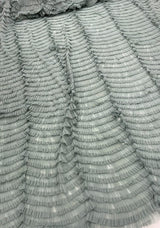 Seagrass Ruffled Tulle — soft, 100% nylon, 135cm wide