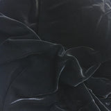 Black Silk Velvet — featuring a low-sheen nap with a soft drape, in silk and rayon, 135cm wide