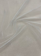 Ivory / Silver Sparkle Tulle — lightweight and soft, 100% nylon, 140cm wide