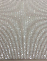 Ivory Linear Embellished Tulle — featuring sequins, 60% rayon 40% nylon, 140cm wide