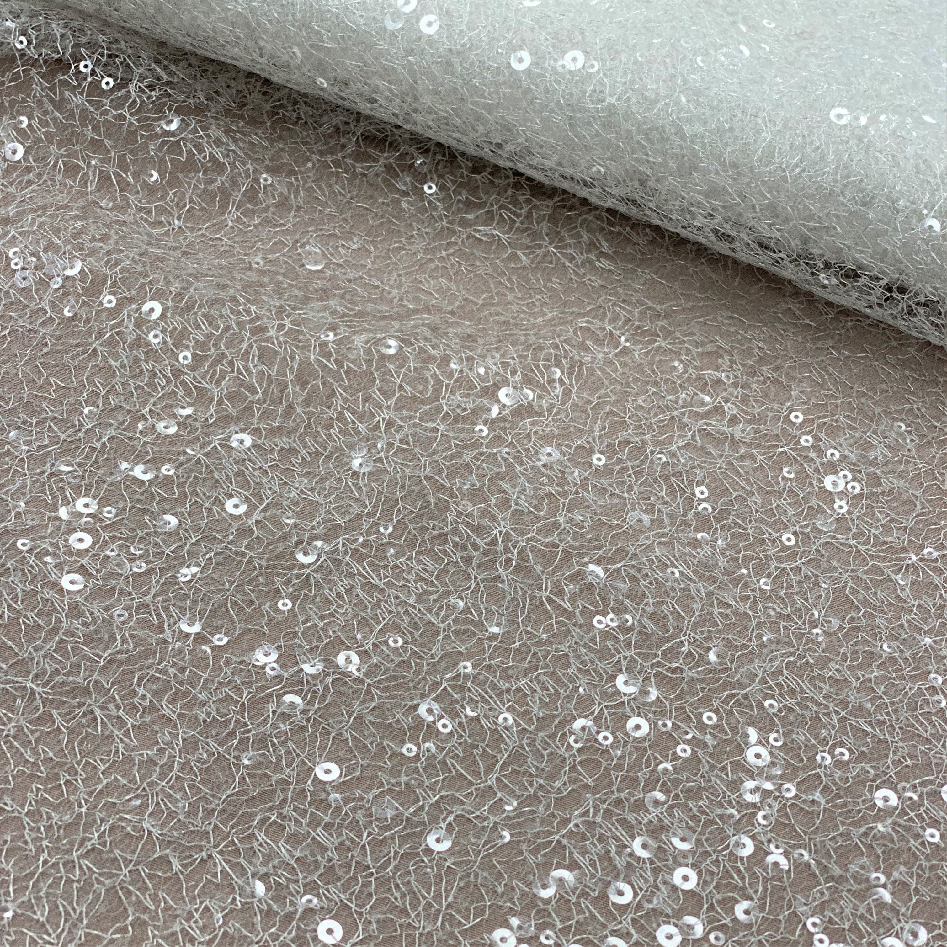 Sequinned Mesh VJ21135 Ivory