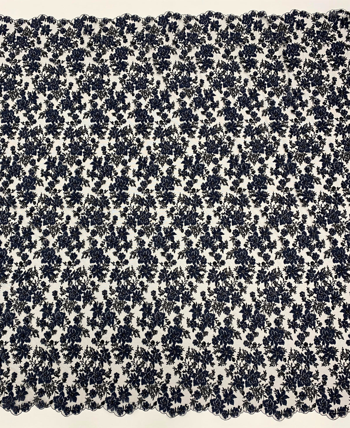 3D Floral Tulle (W31314) Navy