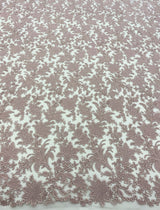 Tea Rose Floral Embroidered Tulle — featuring floral motifs, 60% polyester 40% nylon, 130cm wide