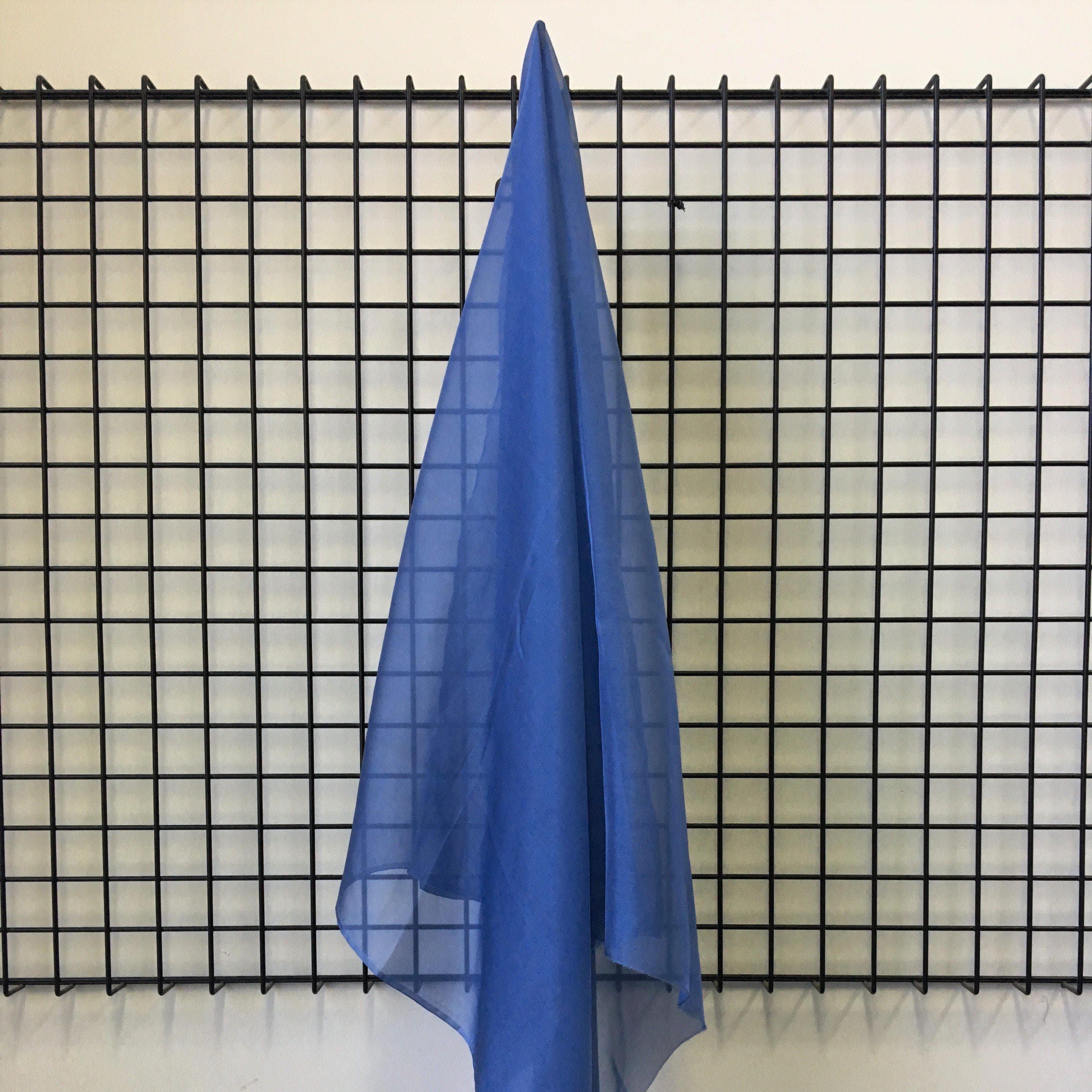 Wedgewood Satin Chiffon — lightweight and sheer with a fluid, airy drape and a smooth satin luster finish, 100% mulberry silk, 140cm wide