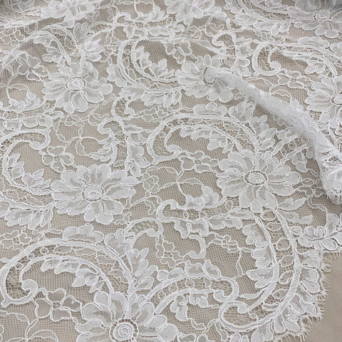 Remnant Fine corded lace (1303) Ivory
