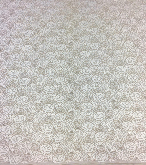 Remnant Fine Rosette Lace (1476) Ivory