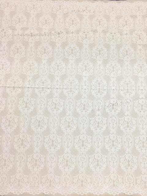 Cut Piece Ornamental Corded Lace (1633) Ivory