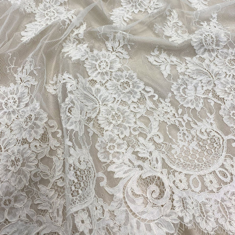 Corded Floral Lace Light Ivory (1641)