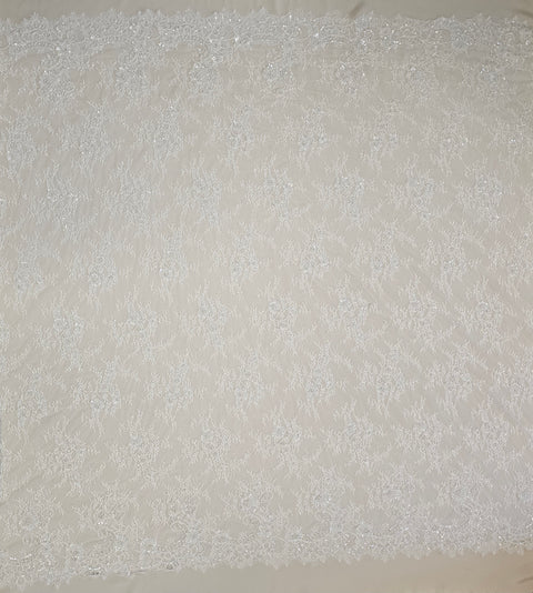 Beaded fine lace (1650bd) Ivory