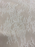 Remnant Fine floral lace (1650) White