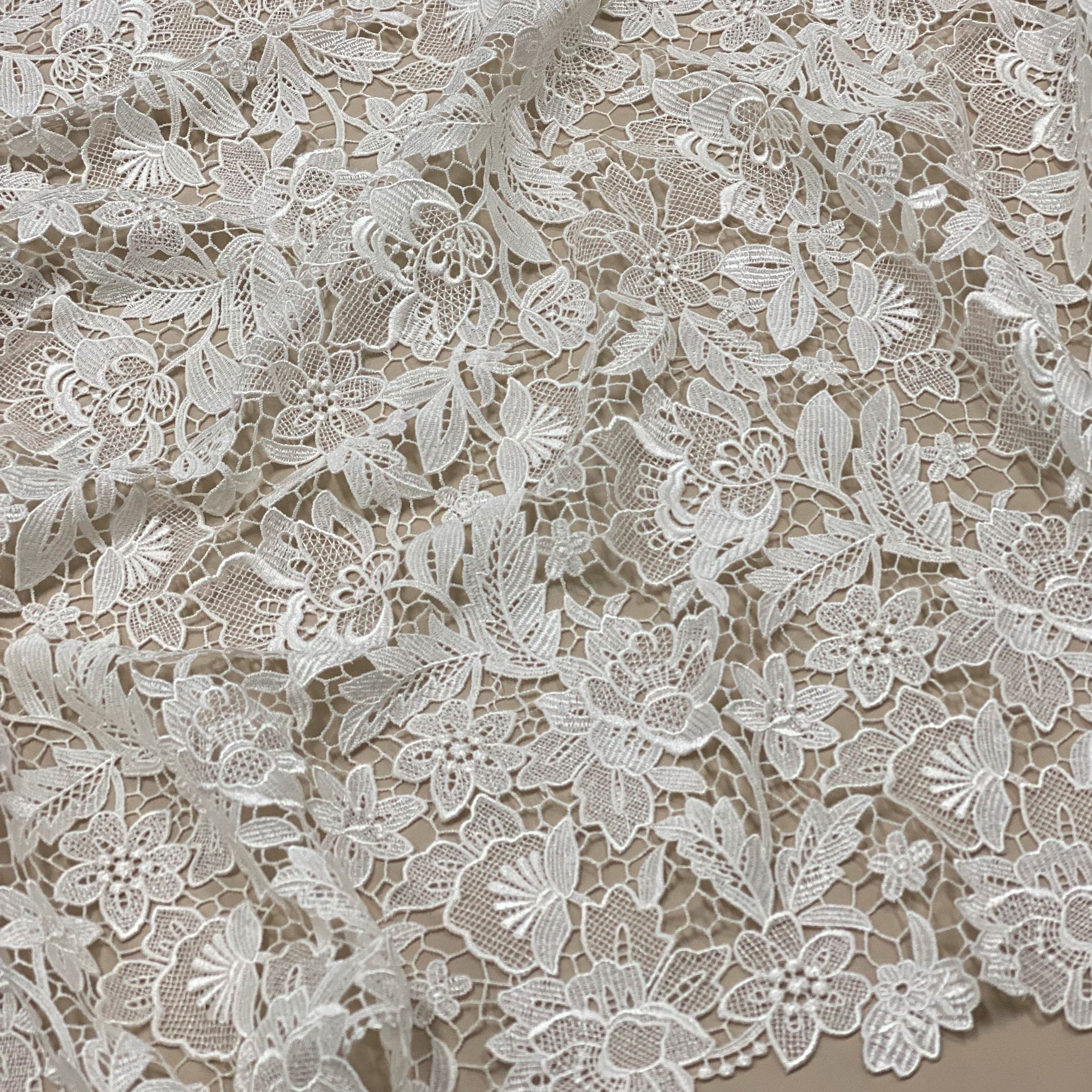 Floral Guipure Lace (1656) - Ivory