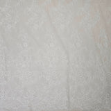 Ivory Fine Floral Lace — featuring scalloped edges, eyelash detail and floral motifs, in nylon, 130cm wide