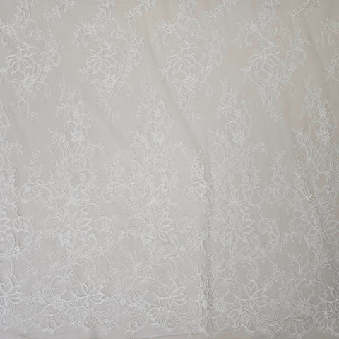 Remnant Fine floral lace (1658) Ivory