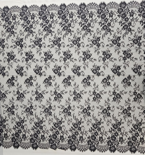 Fine floral lace (1659) Black