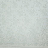 Mint Fine Floral Lace — featuring scalloped edges and floral motifs, 130cm wide