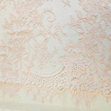 Peony Fine Floral Lace — featuring scalloped edges and floral motifs, 130cm wide