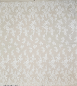 Ivory Fine Floral Lace — featuring scalloped edges, eyelash detail and floral motifs, in nylon, 130cm wide