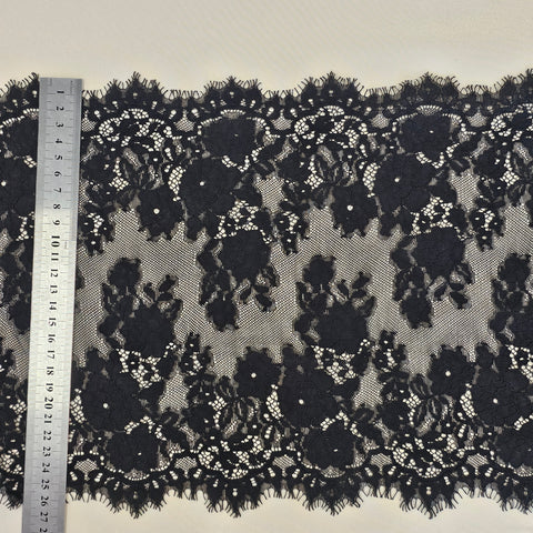 Fine lace trim (1663t) Black