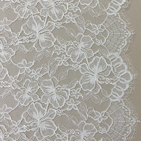 Glitter Floral Lace (1665) Ivory