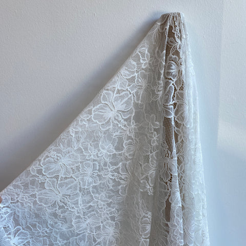 Glitter Floral Lace (1665) Ivory