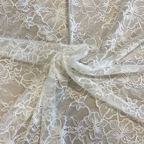 Glitter Floral Lace (1665) Ivory