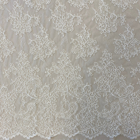 Fine corded lace (1669) Ivory NEW