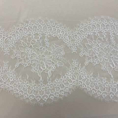Fine Corded Lace Trim (1671T) Mid Ivory