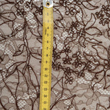 Sequined Floral Corded Lace (1683BD) - Chocolate