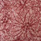 Rust Sequined Floral Corded Lace — featuring floral motifs, a corded texture and sequins, in nylon and viscose, 130cm wide