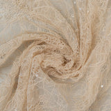 Sequined Floral Corded Lace (1683BD) - Sand
