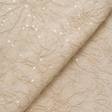 Sequined Floral Corded Lace (1683BD) - Sand
