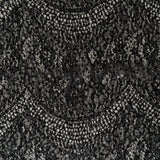 Beaded Scalloped Leavers Lace (1684BD) - Black