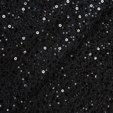 Beaded Scalloped Leavers Lace (1684BD) - Black