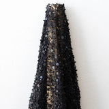 Beaded Scalloped Leavers Lace (1684BD) - Black