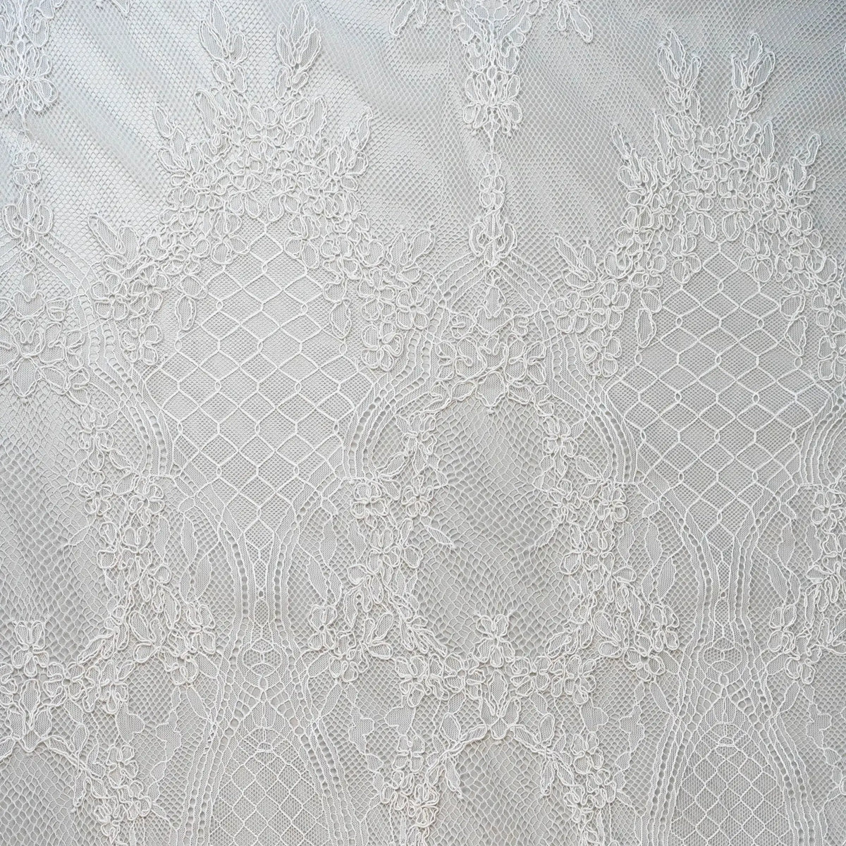 Ornate Floral Corded Lace (1685) - Ivory