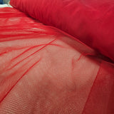 Deep Red 1D Tulle — lightweight and soft, 100% nylon, 160cm wide