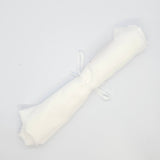 White Satin Chiffon — lightweight and sheer with a fluid, airy drape and a smooth satin luster finish, 100% mulberry silk, 137cm wide